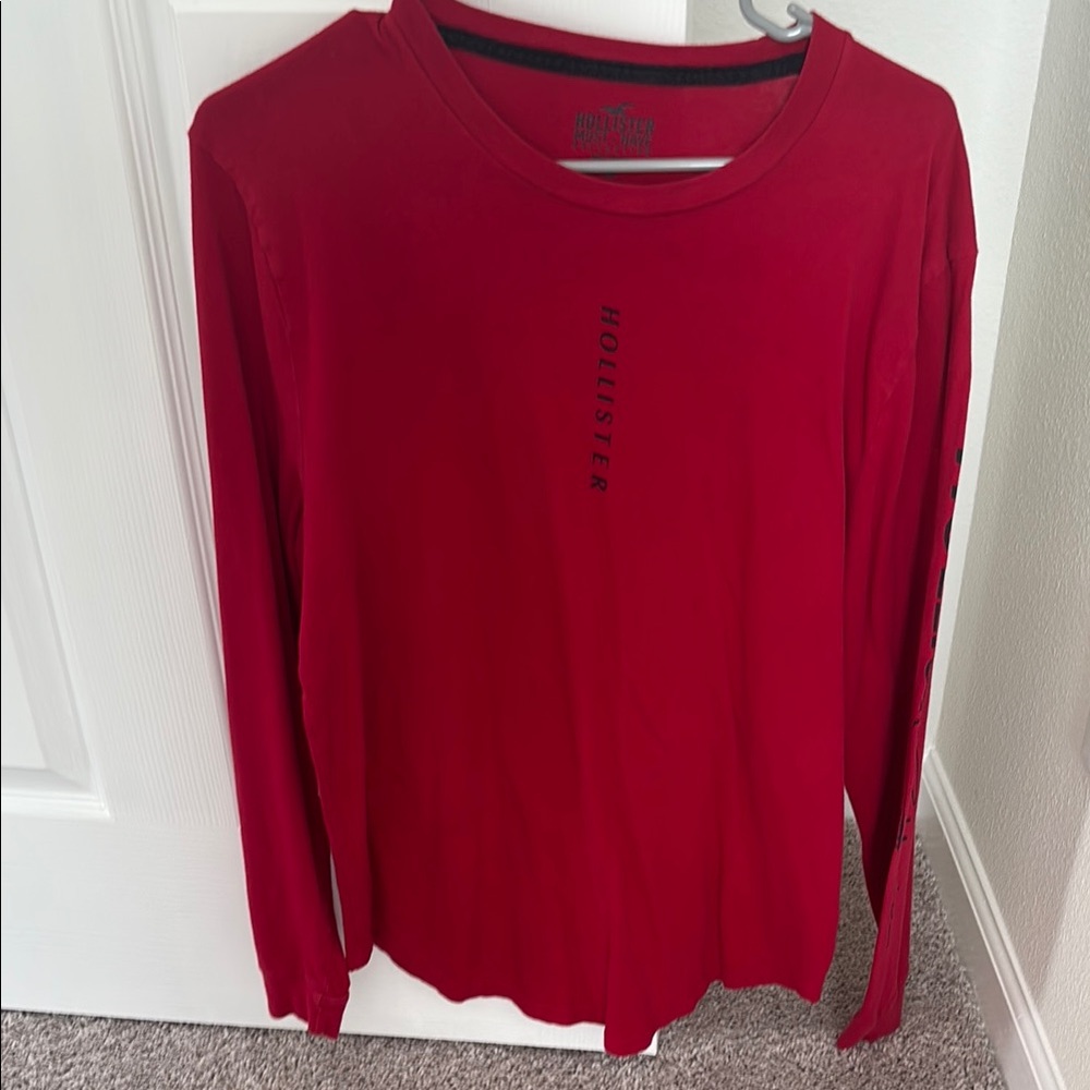 Hollister Red Long Sleeve Shirt